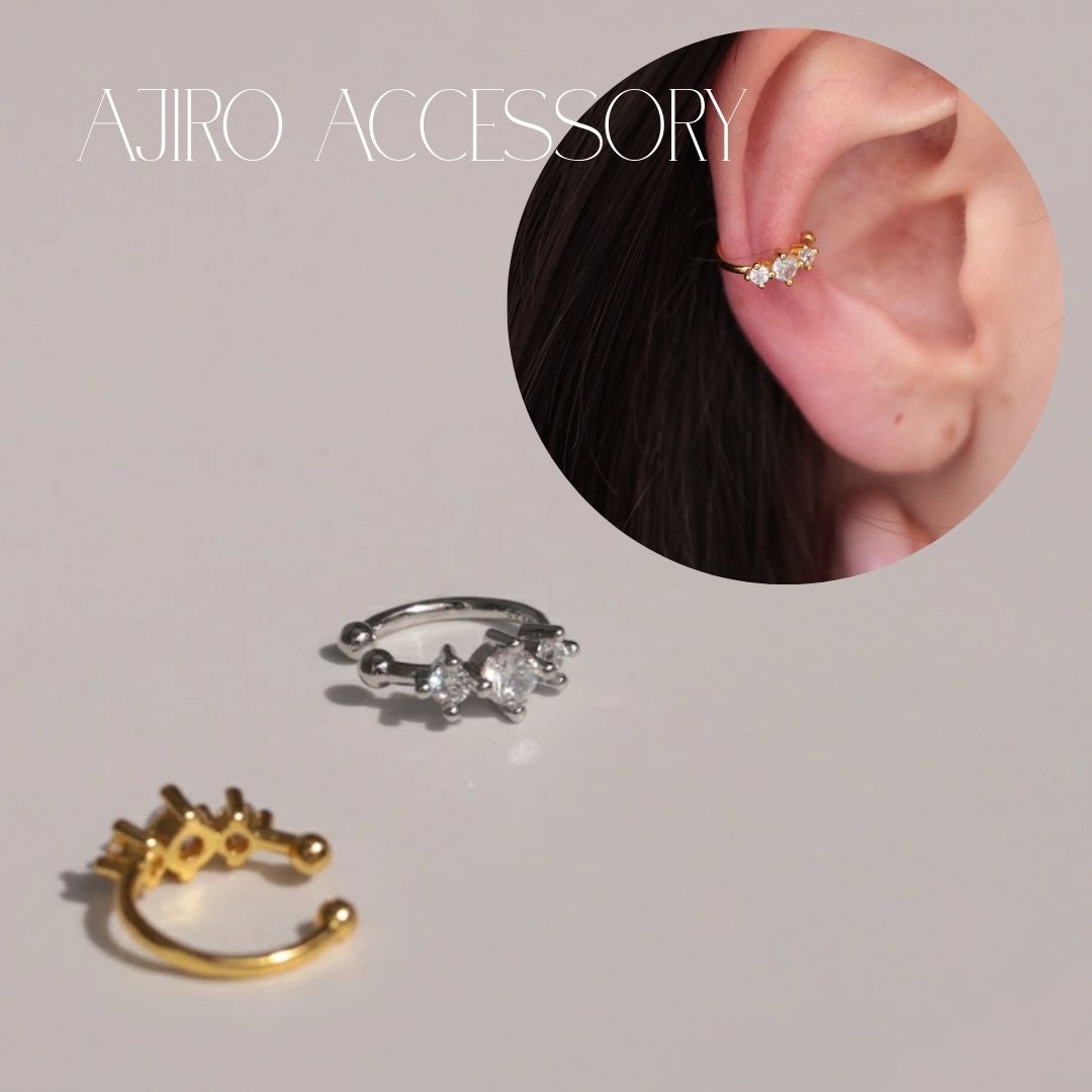 C126 silver925 brilliant slim earcuff