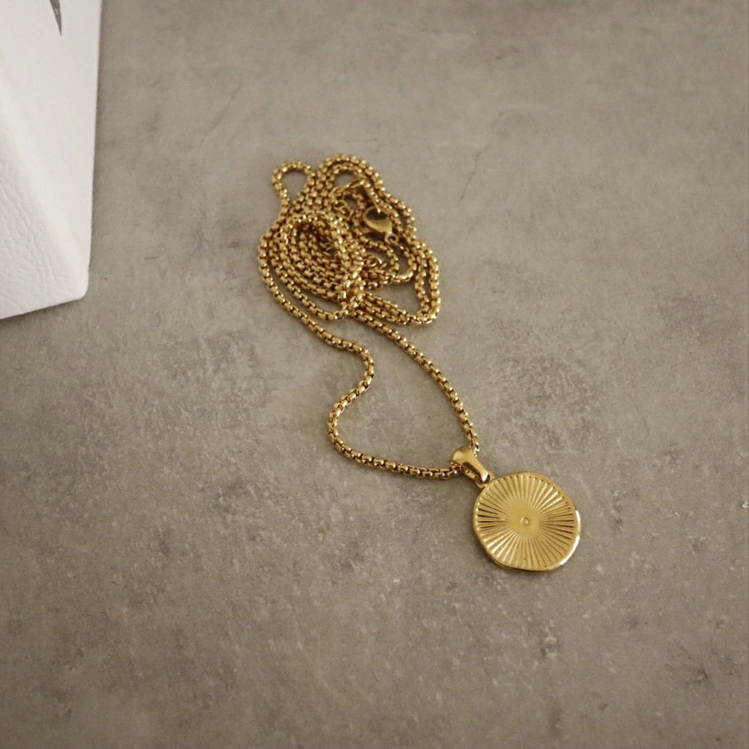 N136 stainless coin pendant