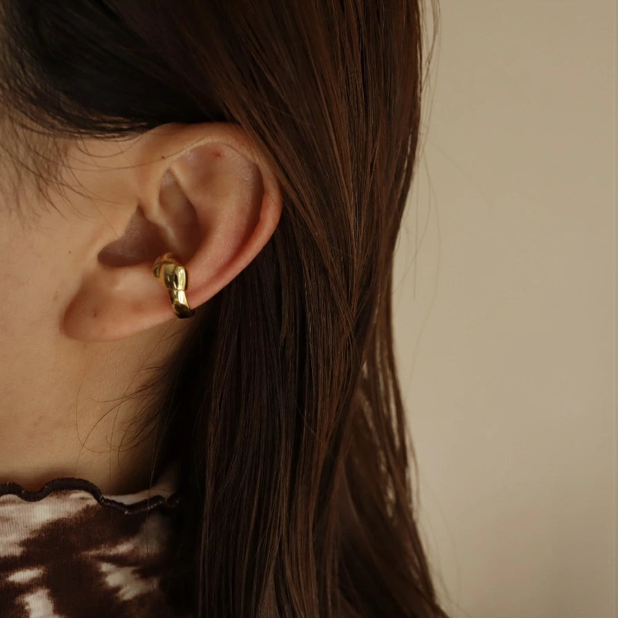 C064 silver925 taperibbon earcuff