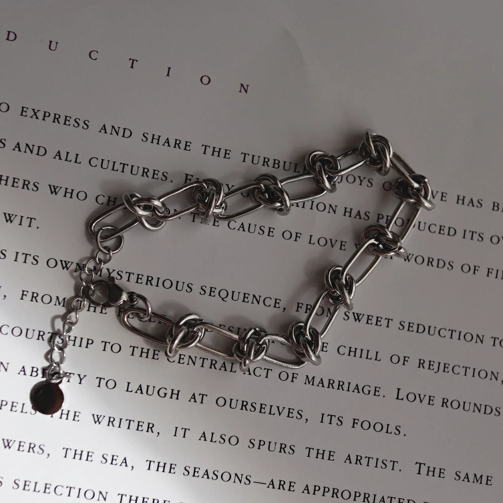 N063 stainless knot chain bracelet