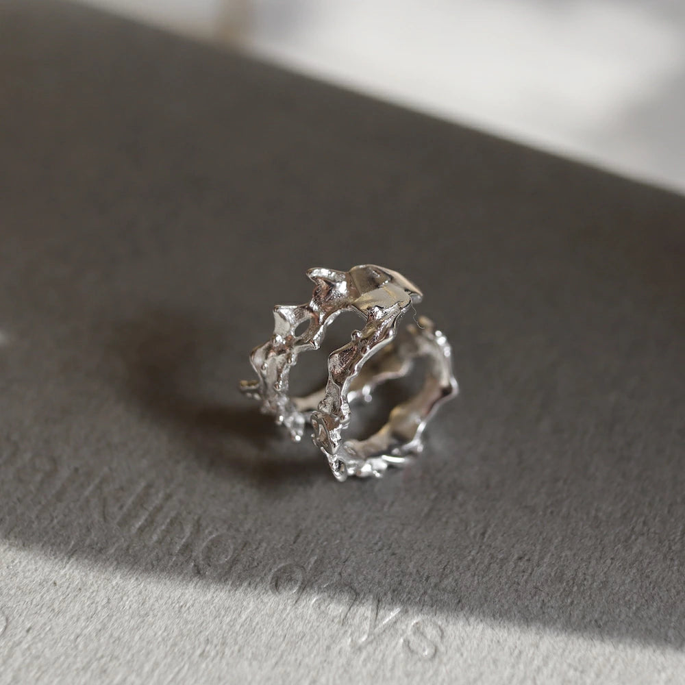 C087 silver925 double earcuff
