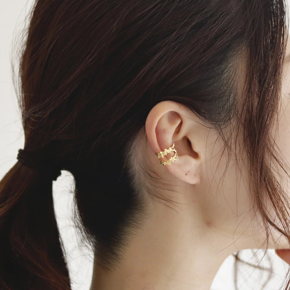 C087 silver925 double earcuff