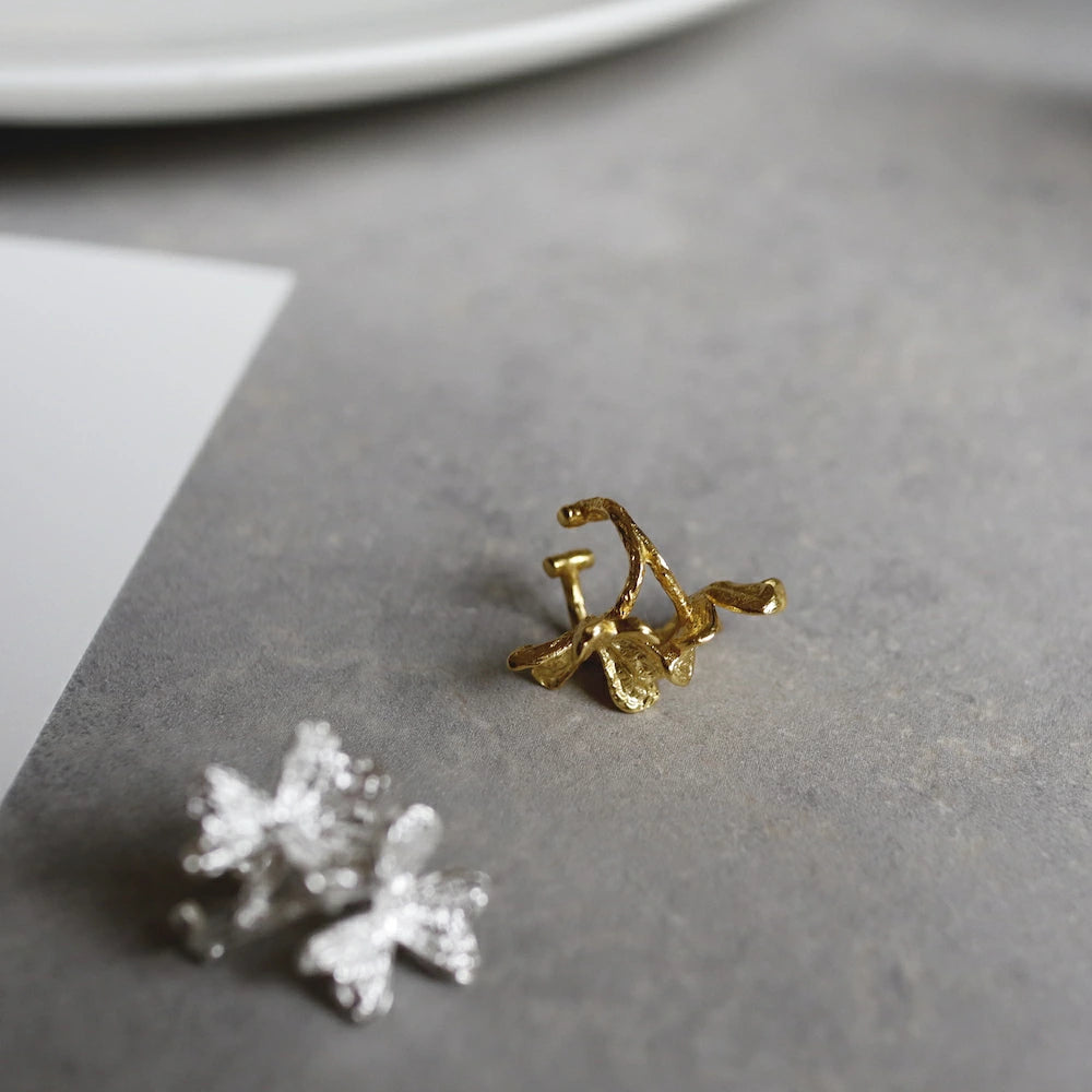 C091 silver925 flower earcuff