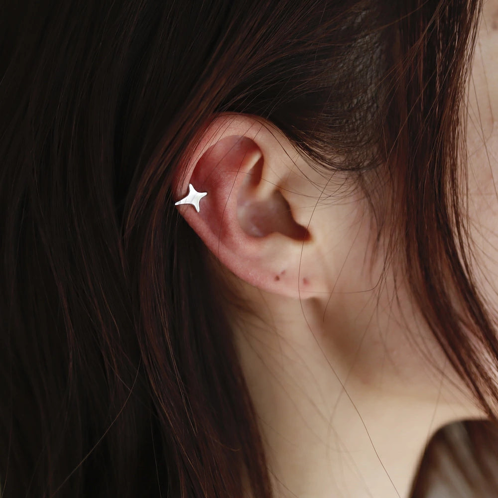 C125 silver925 star earcuff