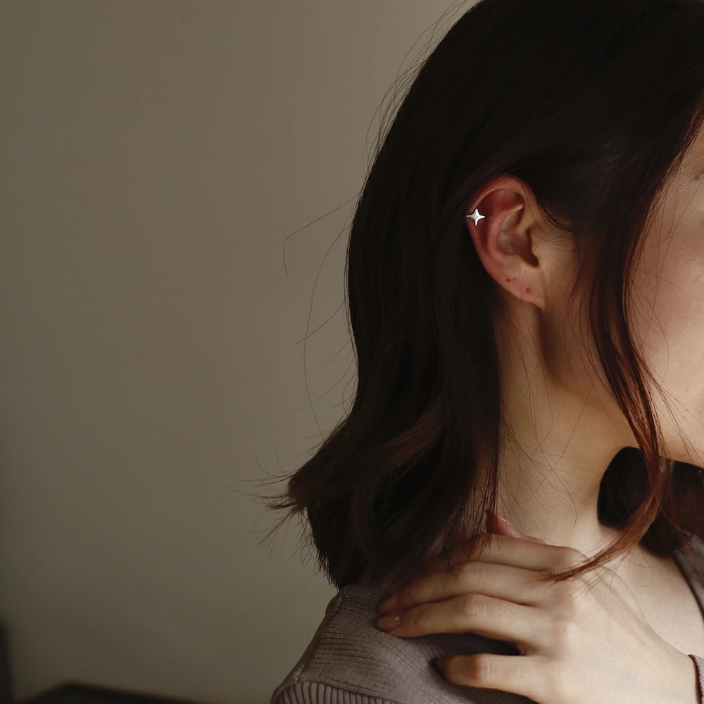 C125 silver925 star earcuff