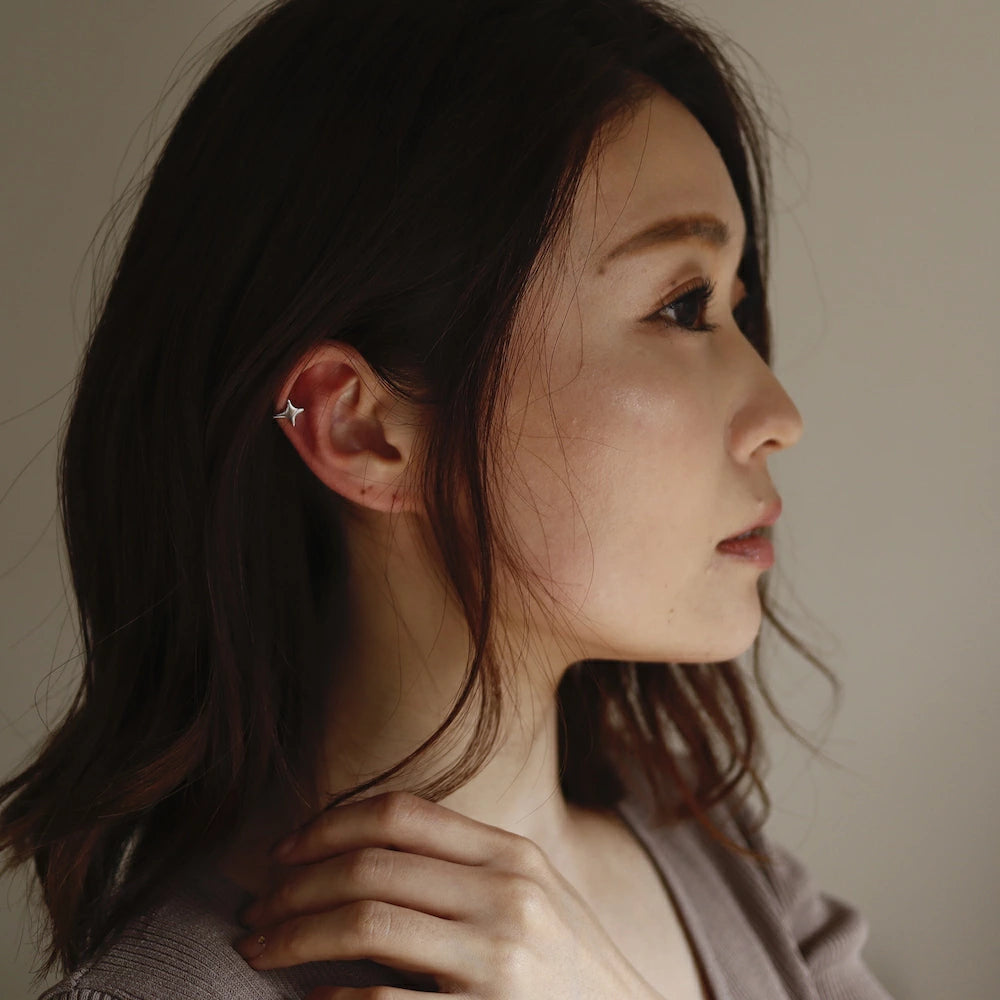 C125 silver925 star earcuff