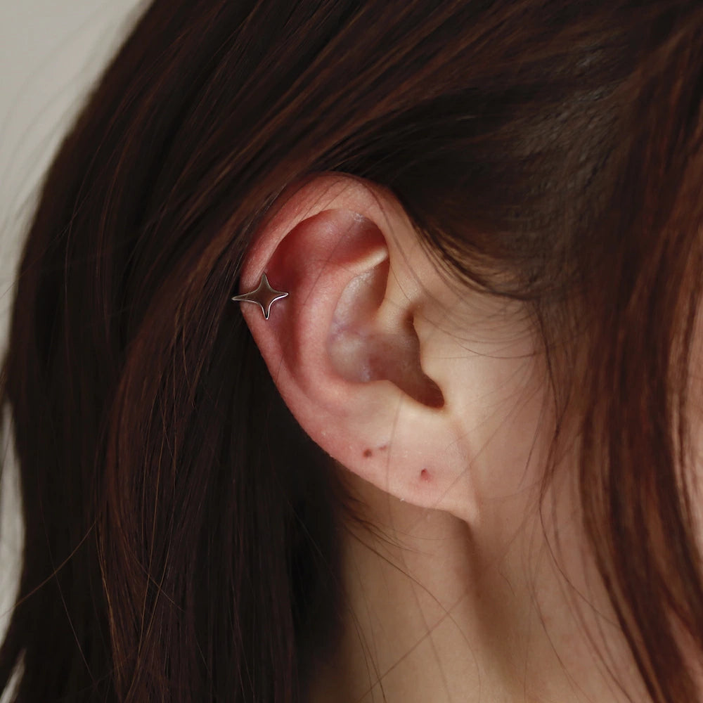 C125 silver925 star earcuff