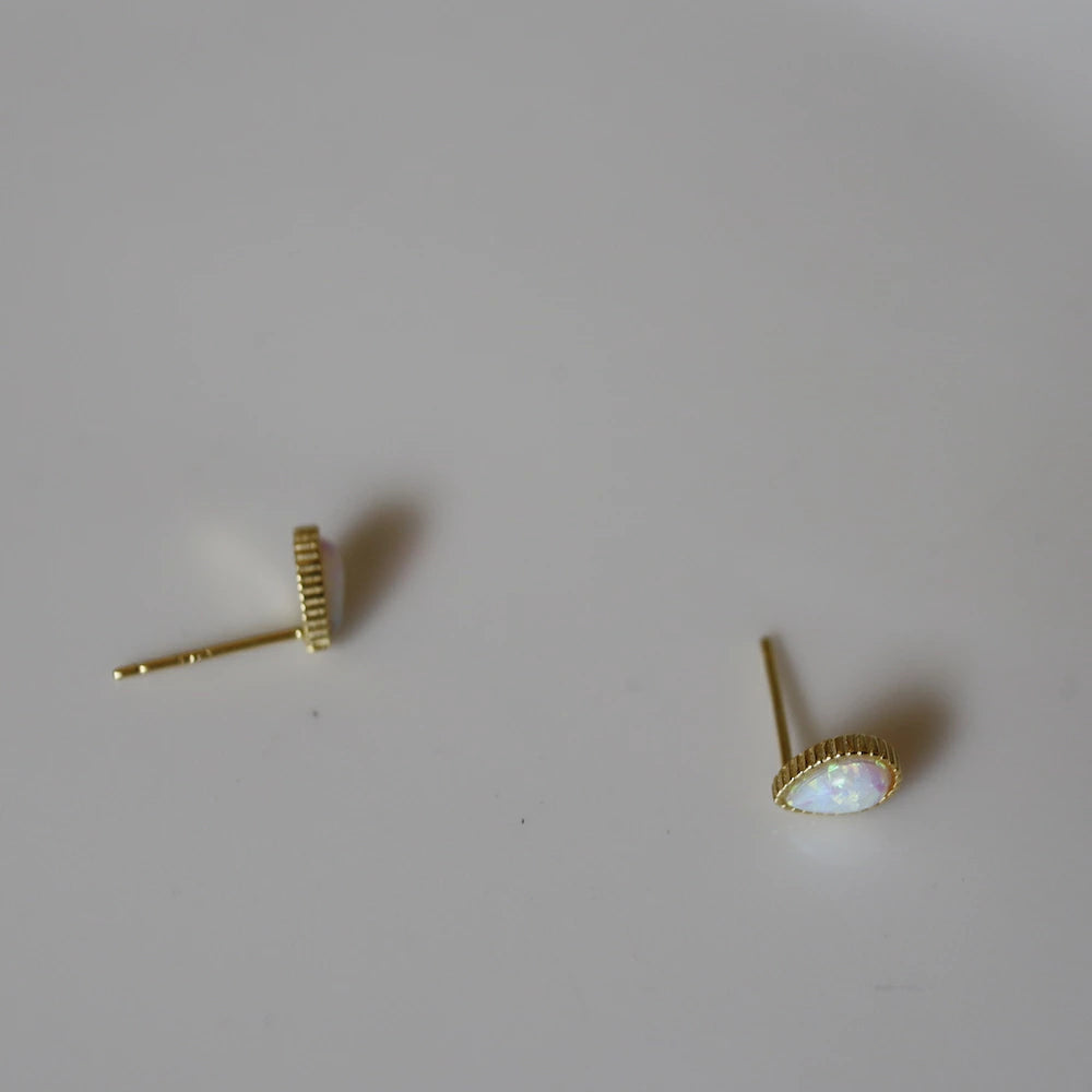 P187 silver925 synthetic opal drop minimum pierce