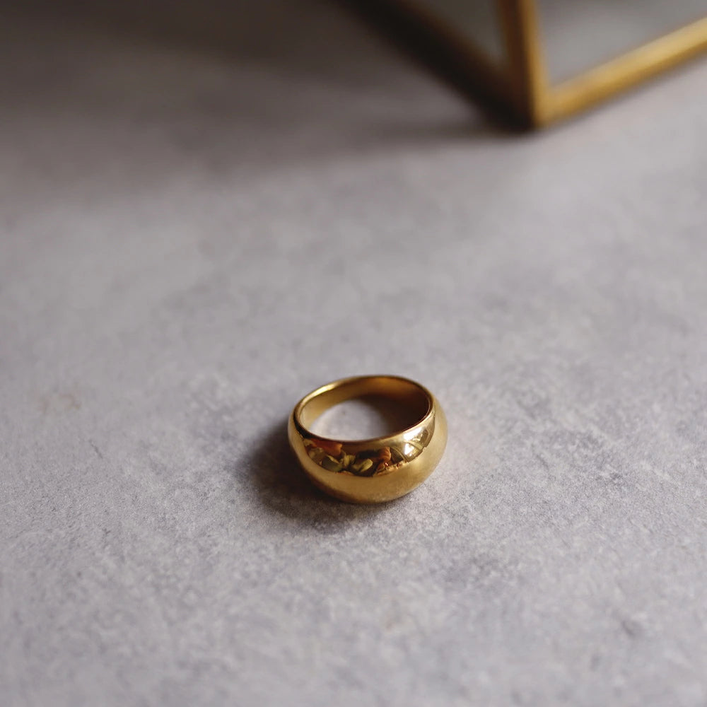 R017 stainless plump oversized ring