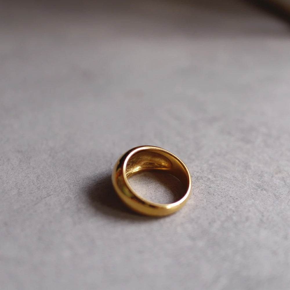 R017 stainless plump oversized ring