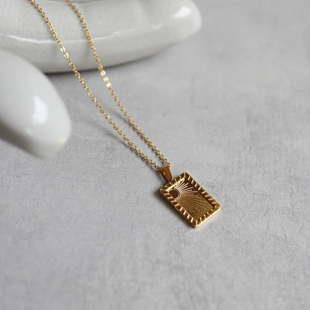 N081 stainless plate pendant