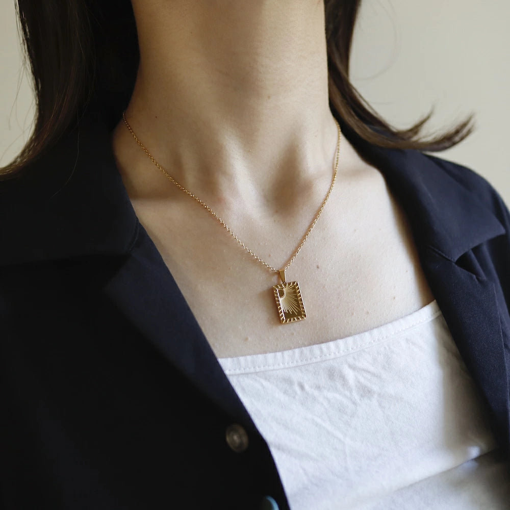 N081 stainless plate pendant