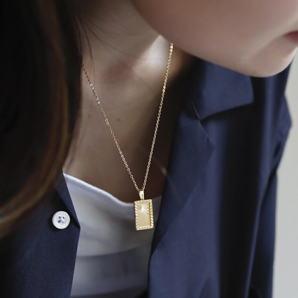 N081 stainless plate pendant