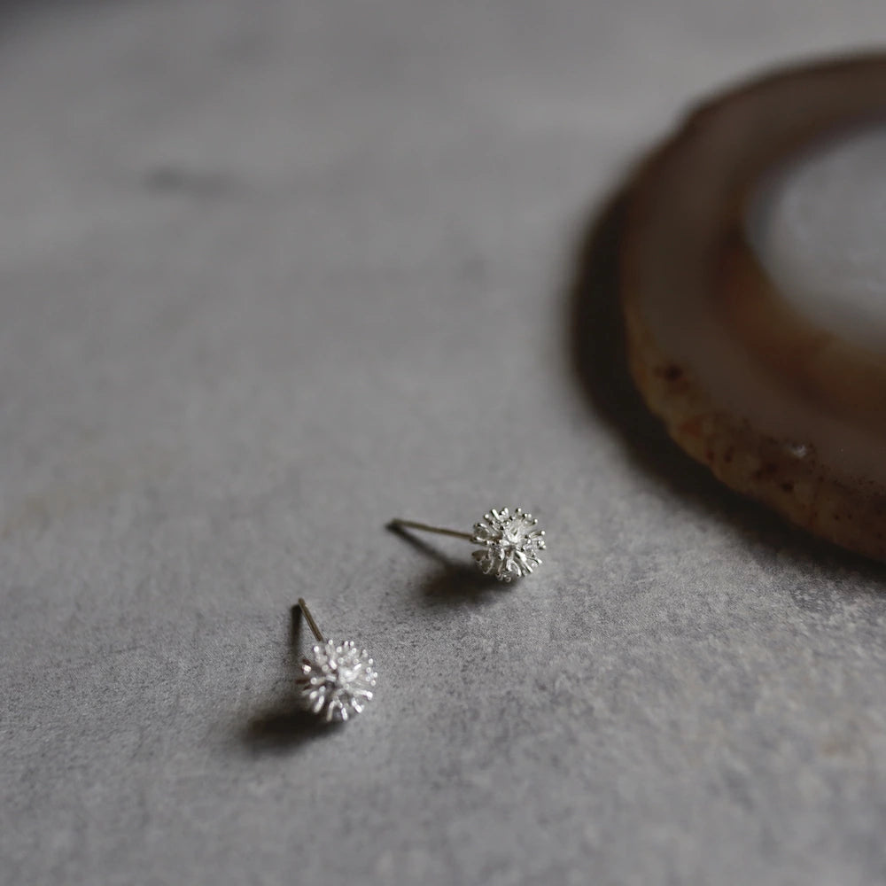 P061 silver925 dandelion fluff minimum pierce