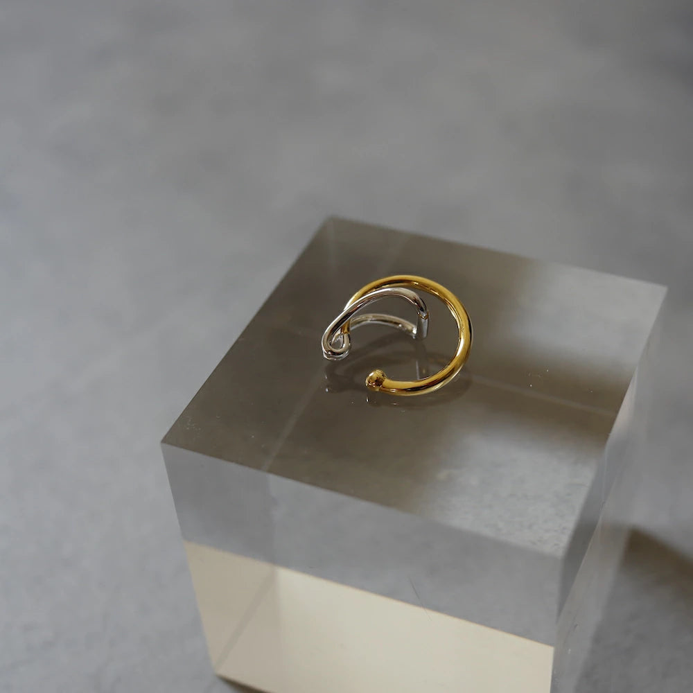 C109 silver925 bi-color earcuff