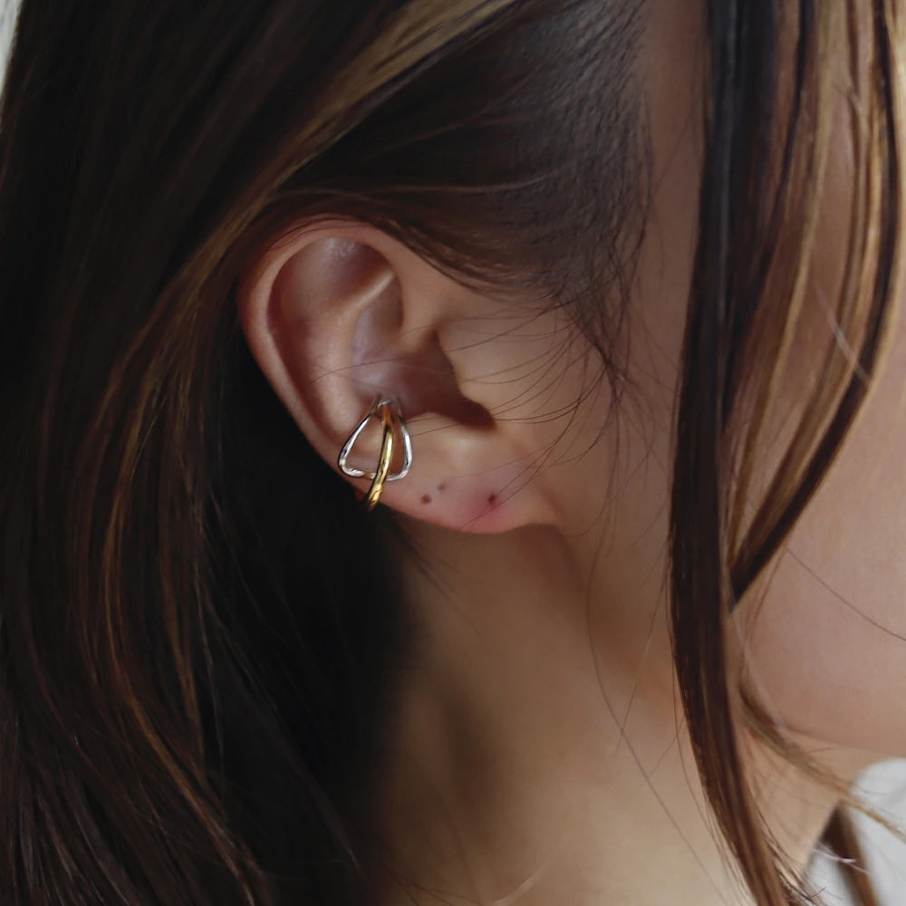 C109 silver925 bi-color earcuff