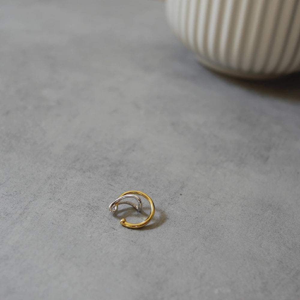 C109 silver925 bi-color earcuff