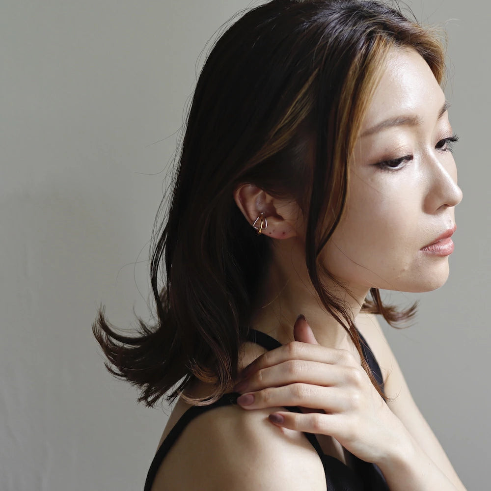 C109 silver925 bi-color earcuff
