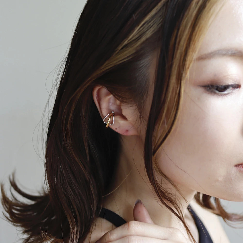 C109 silver925 bi-color earcuff