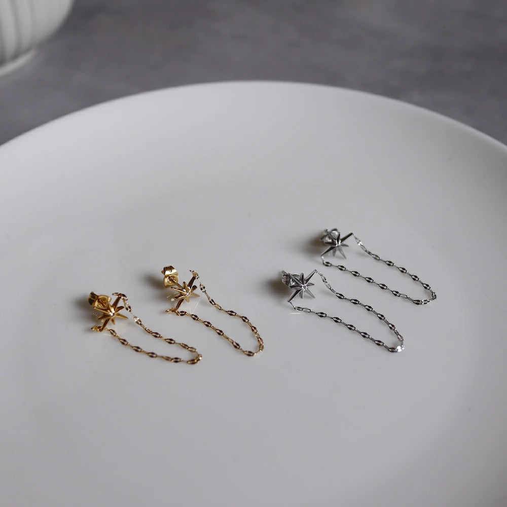P234 stainless long chain star pierce