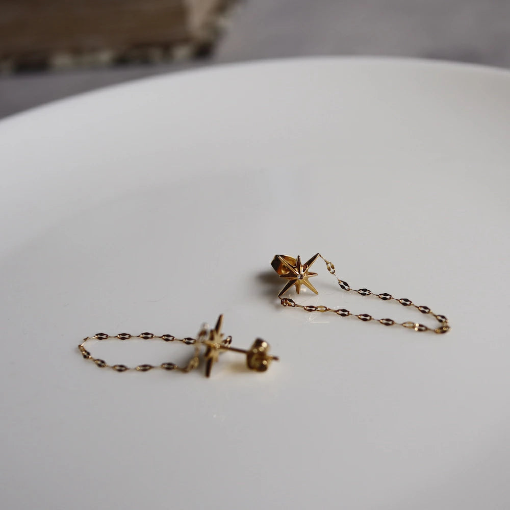 P234 stainless long chain star pierce