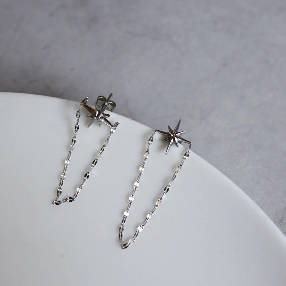 P234 stainless long chain star pierce