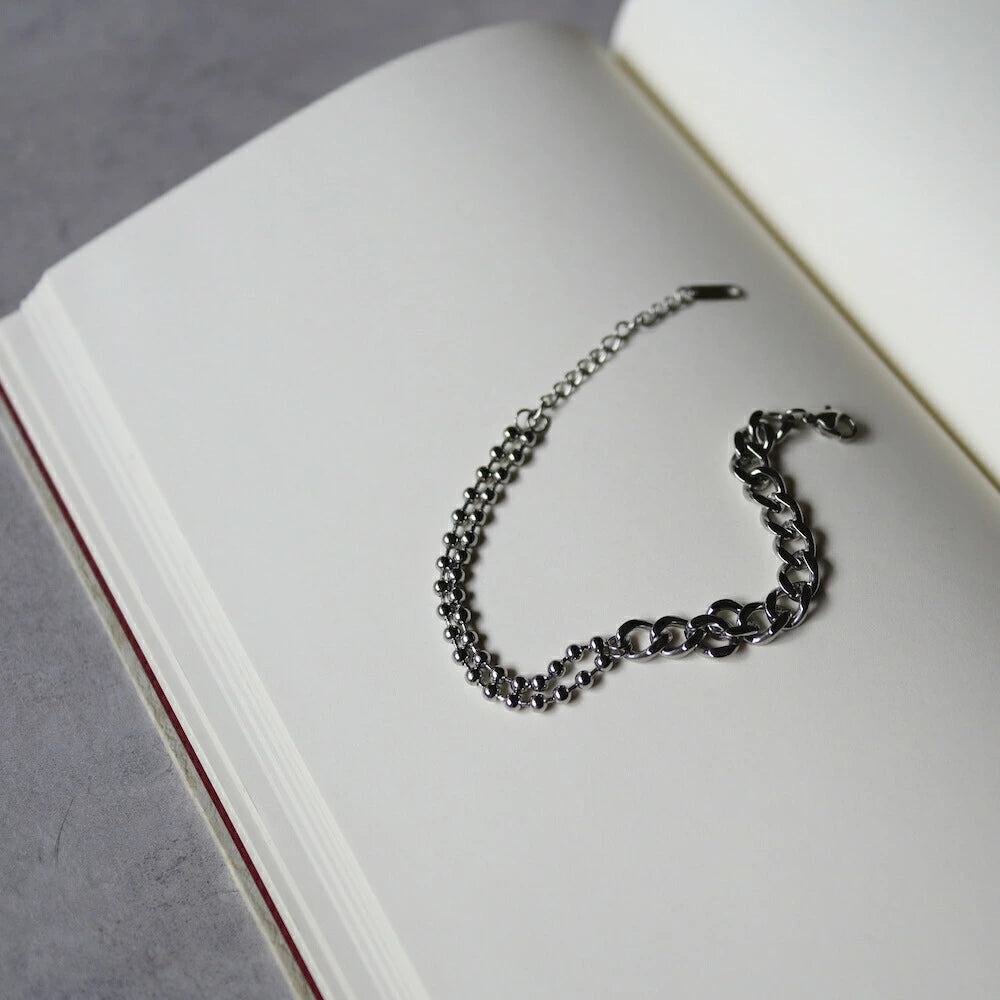 N091 stainless asymmetry chain bracelet