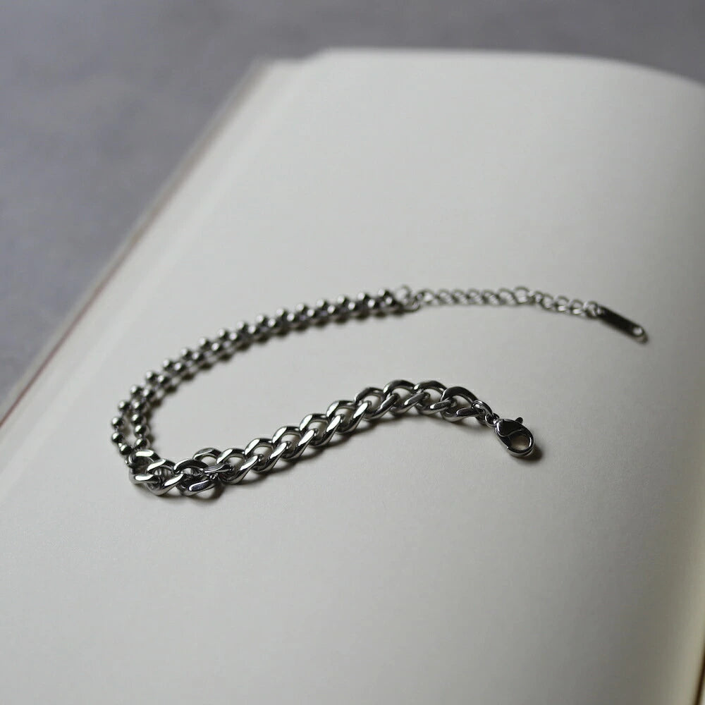 N091 stainless asymmetry chain bracelet