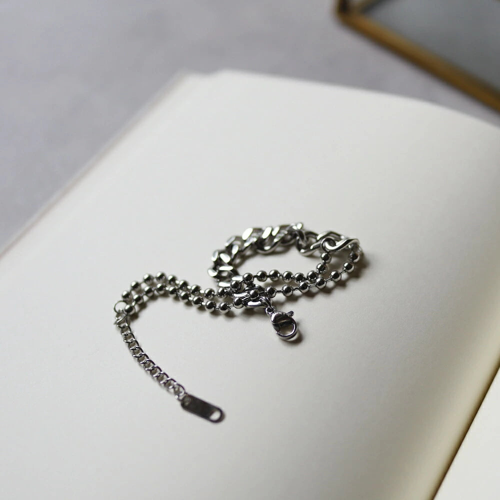 N091 stainless asymmetry chain bracelet