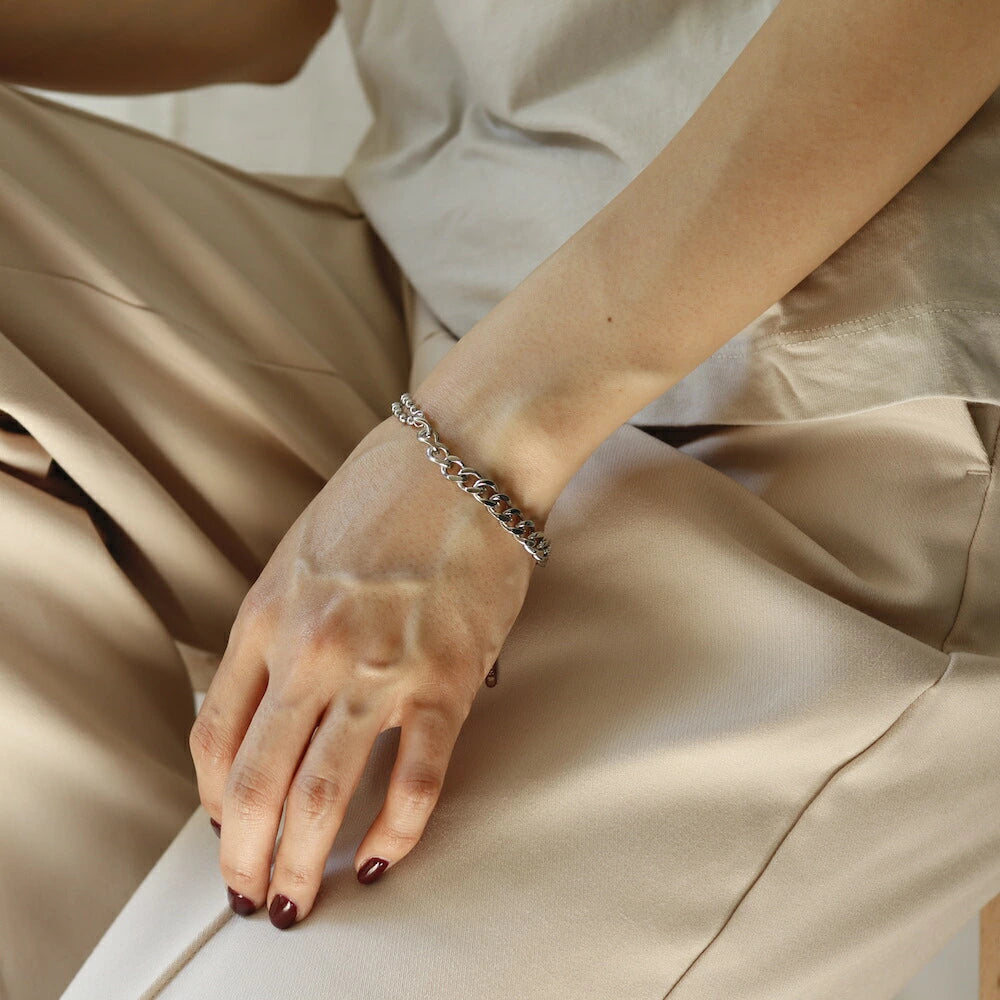 N091 stainless asymmetry chain bracelet