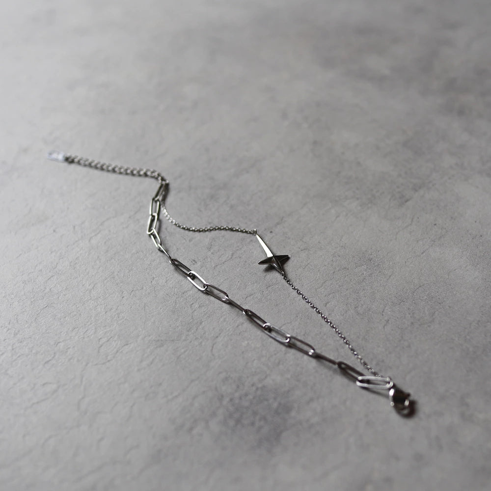 N093 stainless cross doublechain bracelet