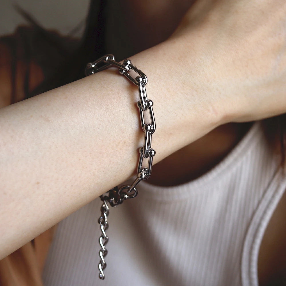 N102 stainless hard chain bracelet