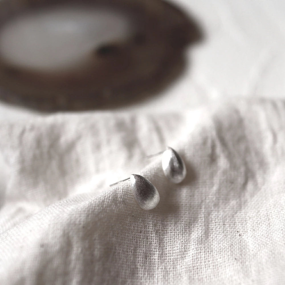 P285 silver925 matte silver drop minimum pierce