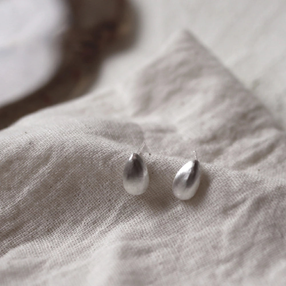 P285 silver925 matte silver drop minimum pierce