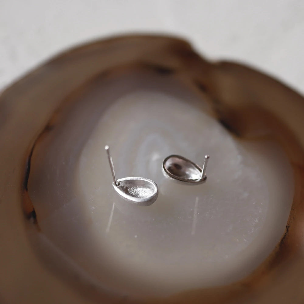 P285 silver925 matte silver drop minimum pierce