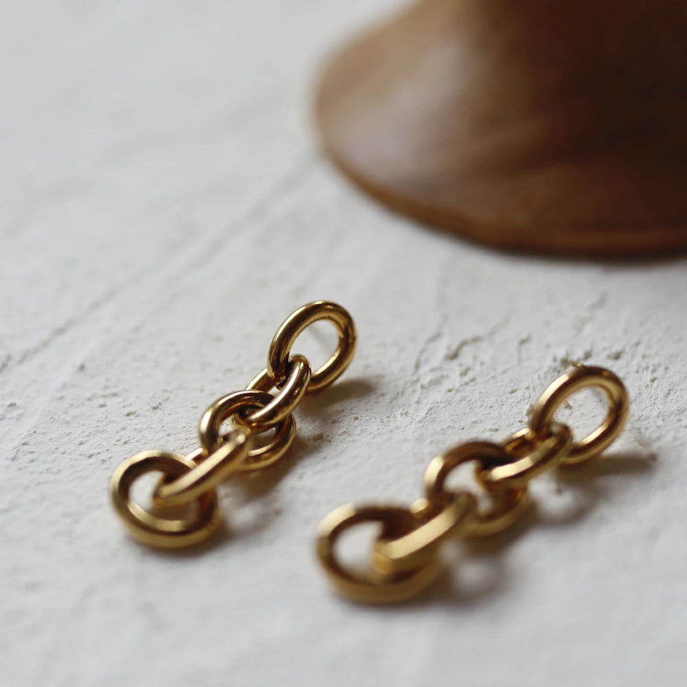 P049 stainless gold chain pierce
