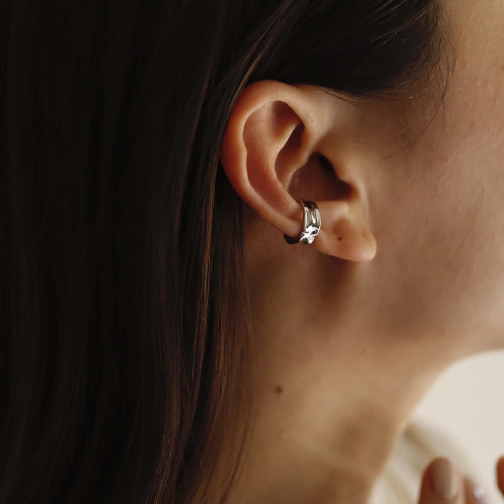 C133 silver925 simple earcuff
