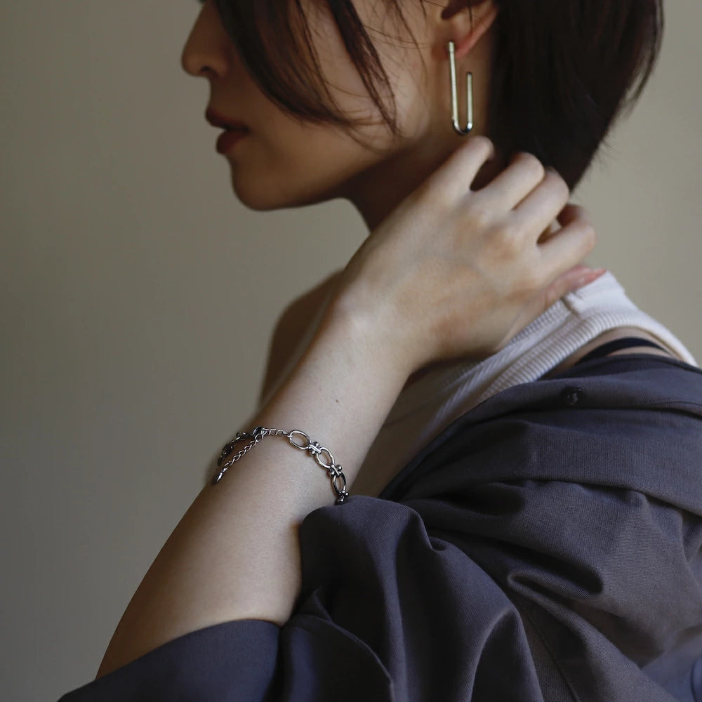 N133 stainless flat chain bracelet