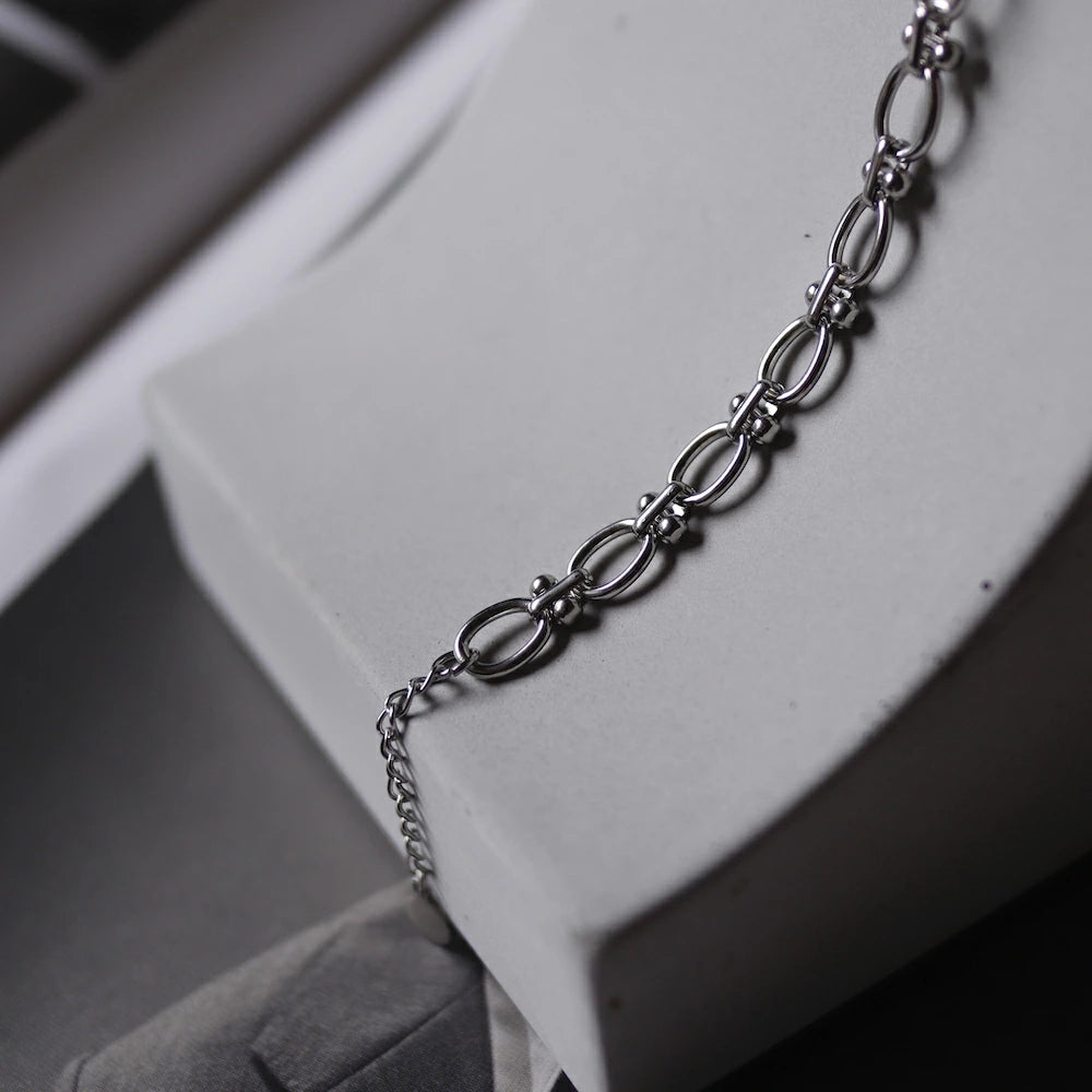N133 stainless flat chain bracelet