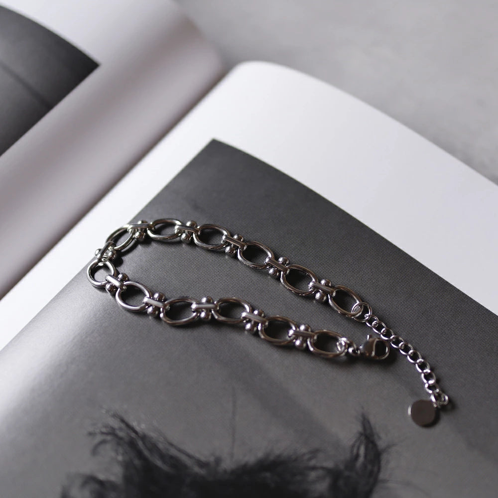 N133 stainless flat chain bracelet