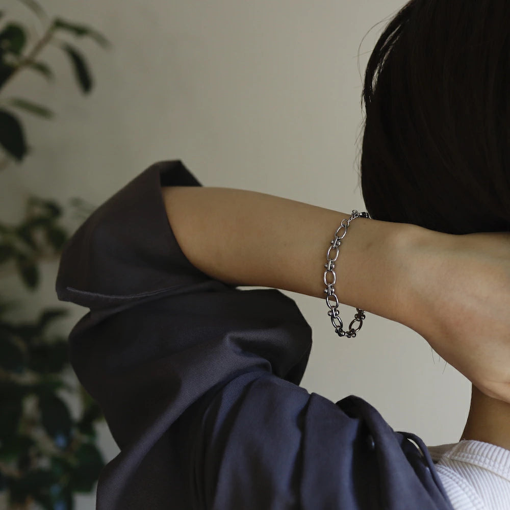 N133 stainless flat chain bracelet