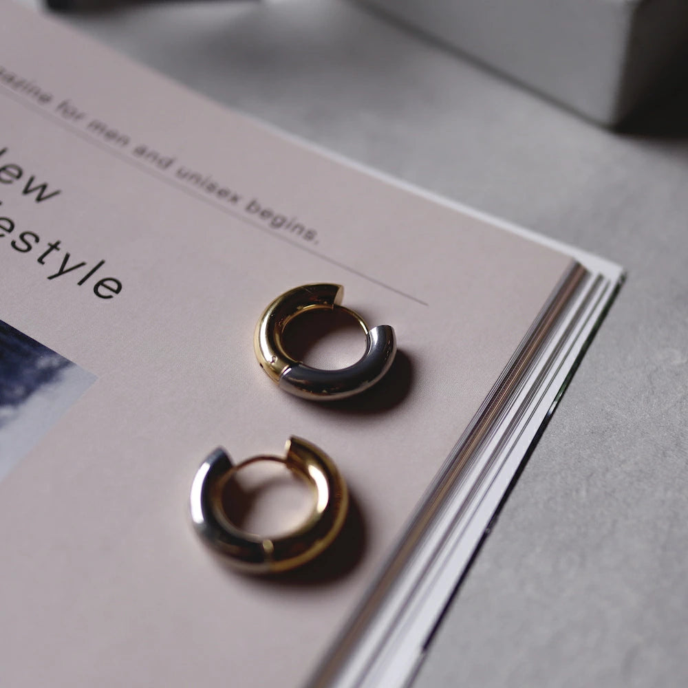 P265 stainless bicolor hoop pierce