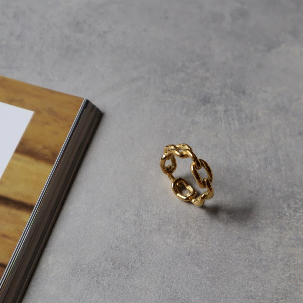 R006 stainless oval link chain ring