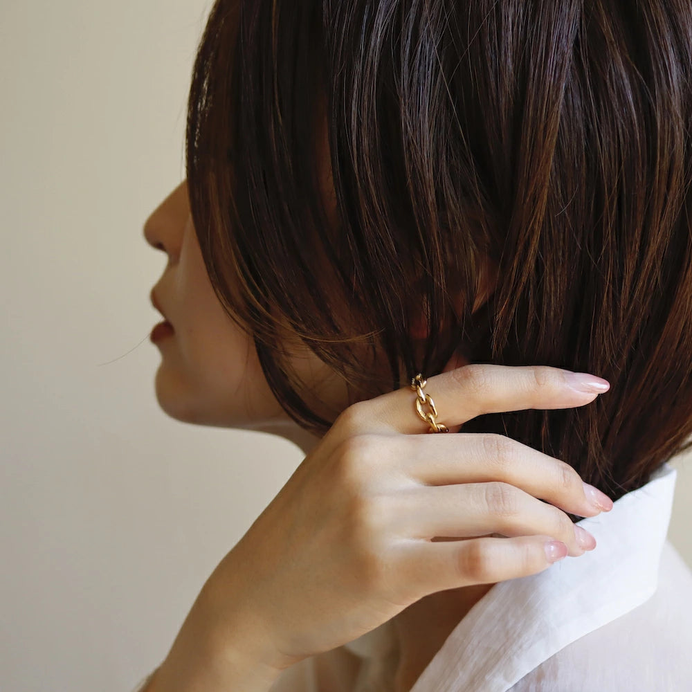 R006 stainless oval link chain ring