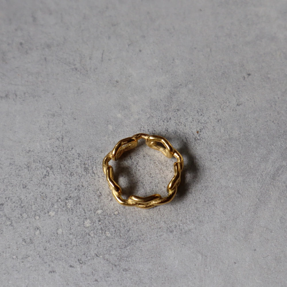 R006 stainless oval link chain ring