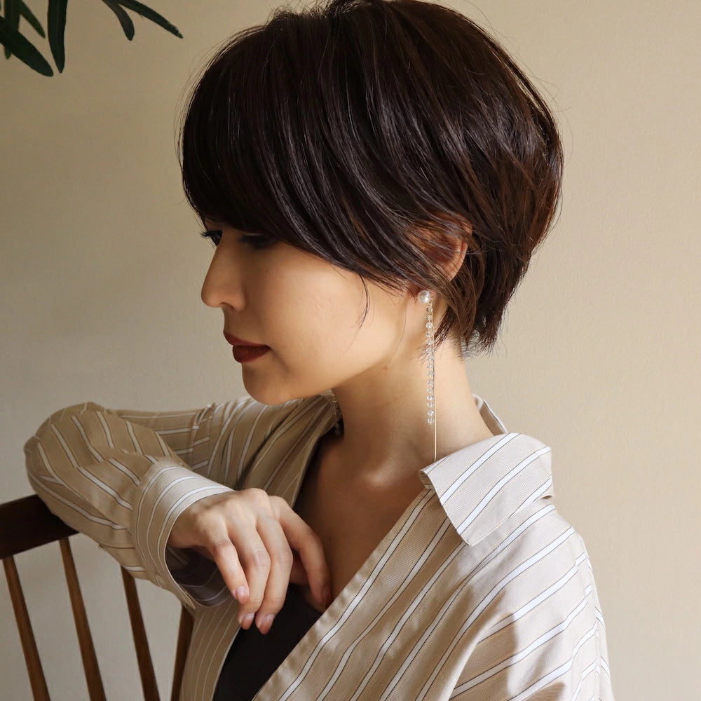 P104 asymmetry beads long pierce