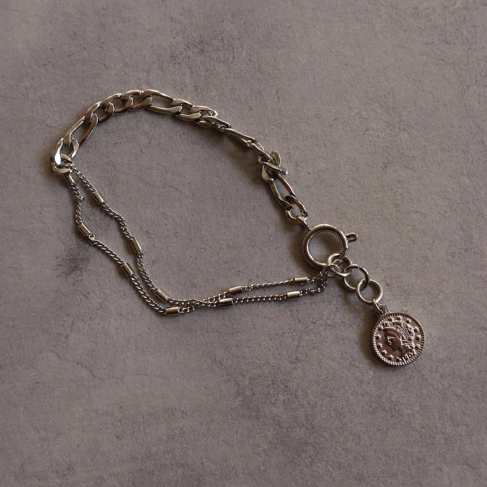 N084 stainless coin bracelet