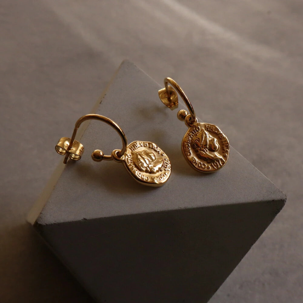 P295 stainless 2way coin hoop pierce