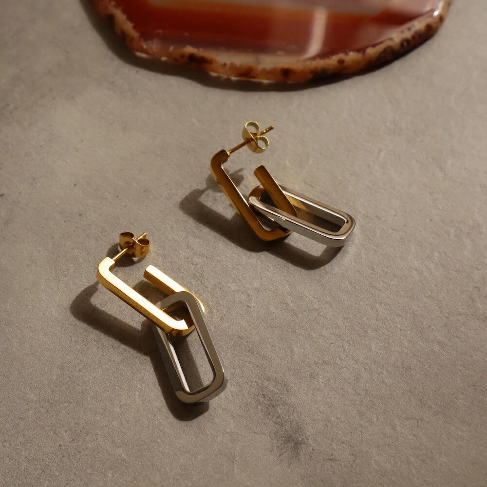 P296 stainless 2way bicolor chain pierce