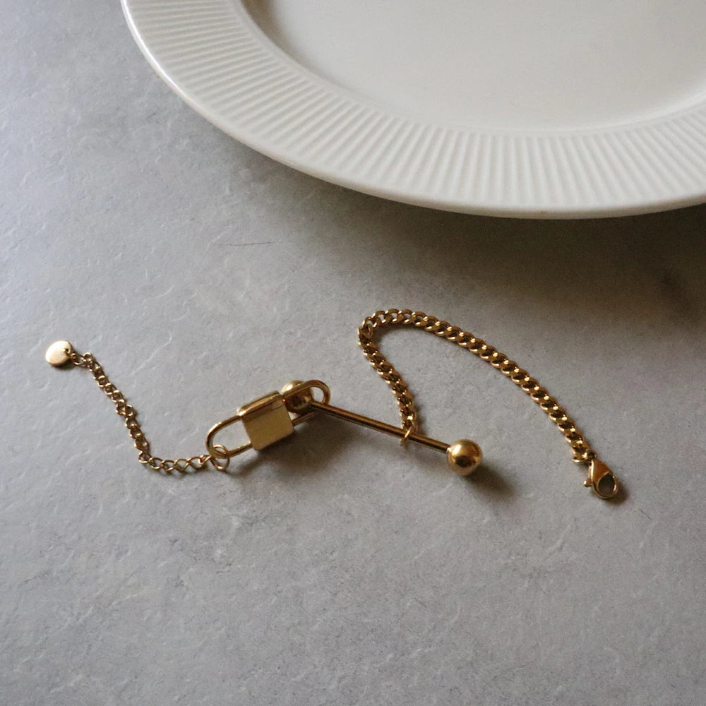 N106 stainless barbell bracelet
